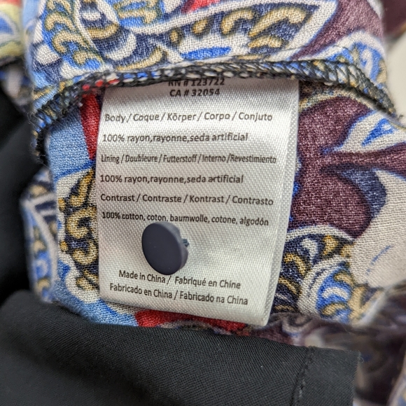 Anthropologie One September Cosima Embroidered Bodice Midi Dress M Boho Print - Picture 13 of 13